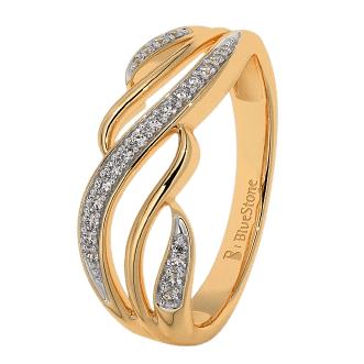 Twisted Pavé Ring